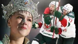 Загитова и Навка — королевы праздника, арабам показали российский автомобиль. Исторический матч КХЛ в Дубае: фото