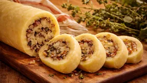 Готовлю картофельный рулет с салом: сытное и оригинальное блюдо для уютного семейного обеда