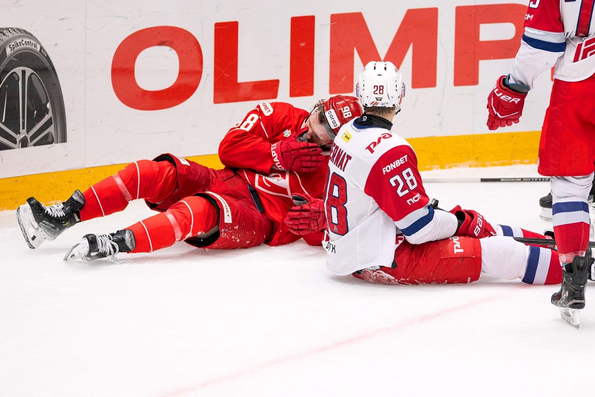 Кулачное побоище после сирены, горячая красавица на льду, поросята на трибуне! «Спартак» — «Локомотив»: фото