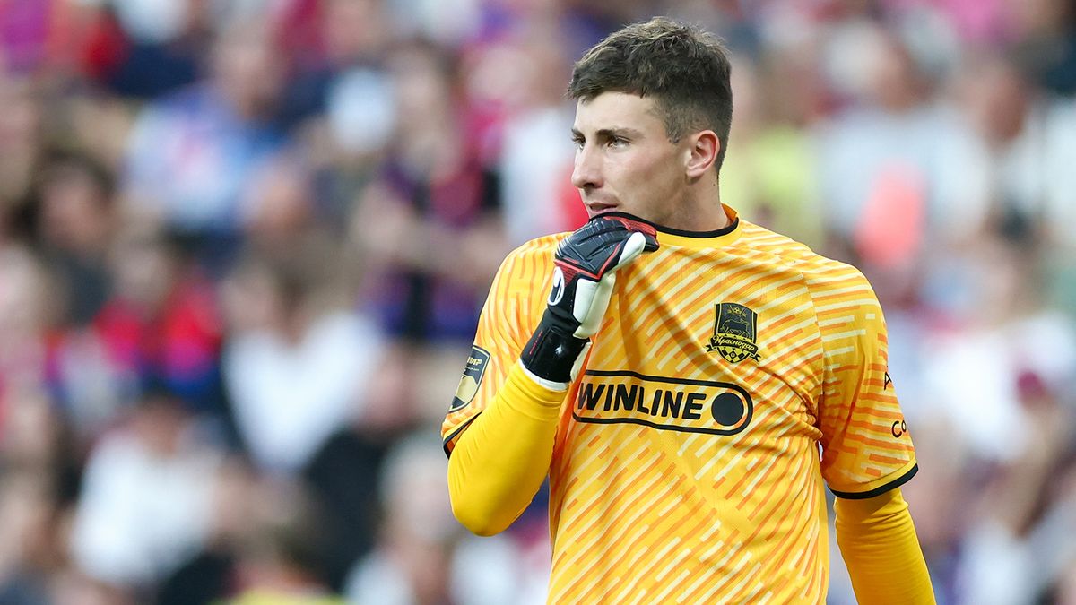 Вратарь «Краснодара» Агкацев отбил пенальти от Мелкадзе в матче с «Ахматом»