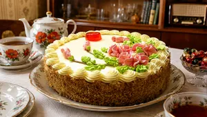 Этот торт в СССР продавался за 2 рубля, а сейчас такие уже не делают: как приготовить «Бисквитно-кремовый»