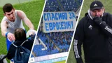 Фанаты «Динамо» высмеяли вылет команды из еврокубков в баннерах. Фото победы бело-голубых над «Ахматом»