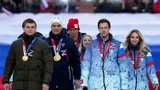 Российские олимпийцы спели гимн РФ на концерте, посвященном воссоединению Крыма и Севастополя с Россией