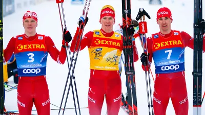 Евгений Белов, Иван Якимушкин, Александр Большунов