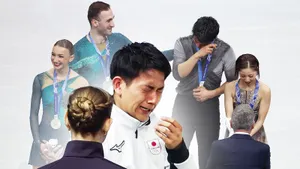 Фото: наполовину русский подиум фигуристов на Олимпийских играх. Слезливая развязка турнира у спортивных пар