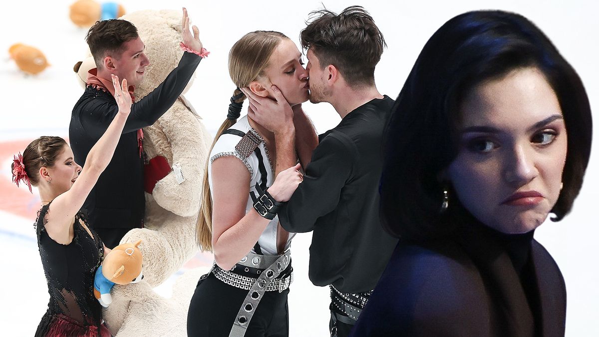 Поцелуй в губы женатых фигуристов, гримаса Медведевой. Запоминающиеся фото 1-го дня чемпионата России