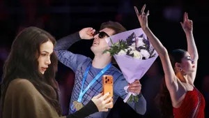 Русская фигуристка набросилась на судью, Загитова знакомилась с сыном Трусовой. Сумасшедшие фото Гран-при России