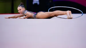 Уникальная гимнастка из России обыгрывает всю сборную Белоруссии у них дома. Ильтерякова даже выше Горносько