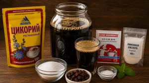 Покупаю цикорий за копейки и готовлю дома квас вкуснее магазинного за пару минут — все ингредиенты есть на кухне
