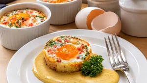 Готовлю запеченные яйца с горчичным соусом: насыщенное и ароматное блюдо не сложнее омлета