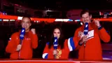 Загитова эмоционально поддержала хоккеистов сборной России в прямом эфире Первого канала: видео