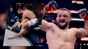Вышел, подпевая песне Кадышевой, и заставил сдаться экс-бойца UFC. Влад Белаз покорил Россию в 2025 году