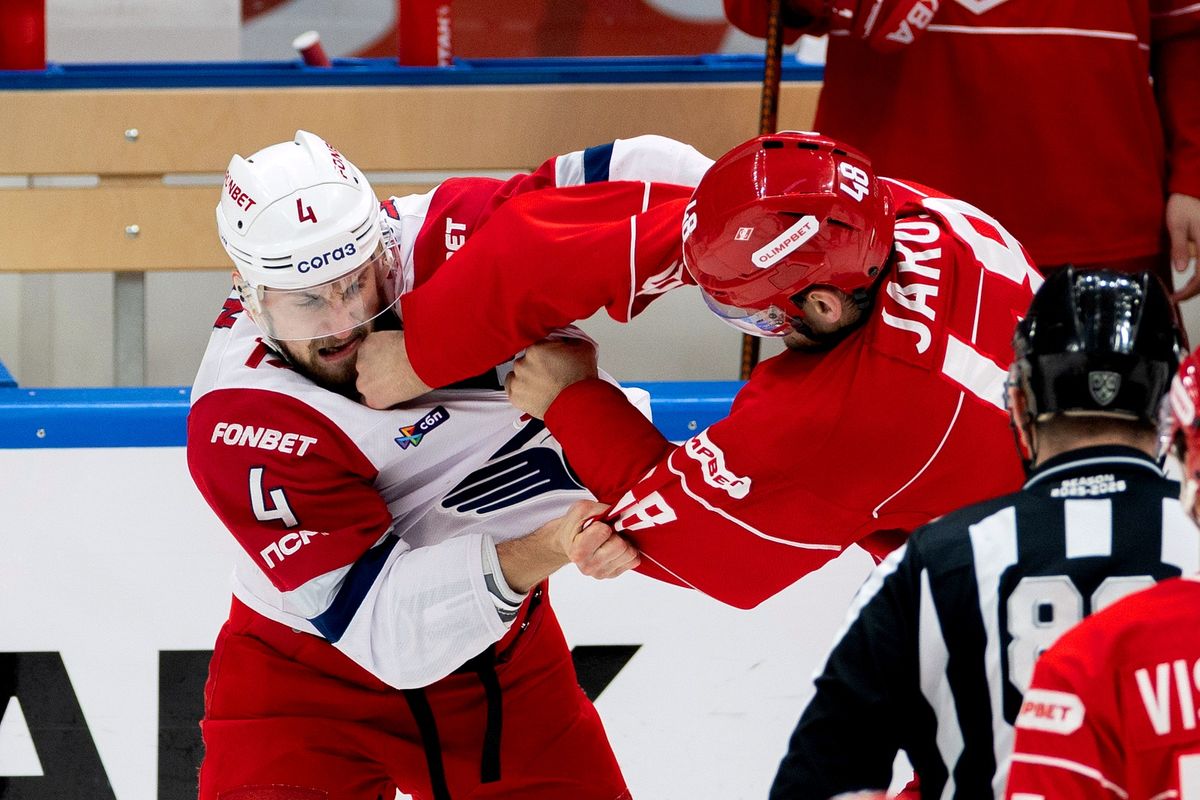 Кулачное побоище после сирены, горячая красавица на льду, поросята на трибуне! «Спартак» — «Локомотив»: фото