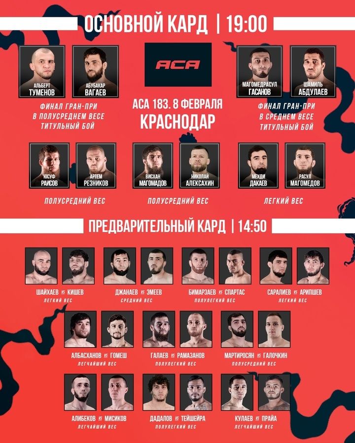 Календарь смешанных единоборств 2025г